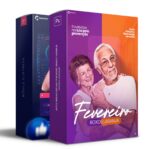 Pack 170 Artes editáveis fevereiro roxo e laranja - Photoshop Psd