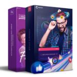 Pack 170 Artes editáveis fevereiro roxo e laranja - Photoshop Psd - Imagem 2