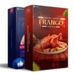 Pack 100 Artes editáveis frango frito Photoshop +Legendas