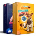 Pack 125 Artes editáveis pet shop Photoshop+Legendas