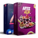 Pack 130 Artes editáveis açaí Photoshop+legendas