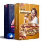 Pack 130 Artes editáveis hamburgueria Photoshop +Legendas