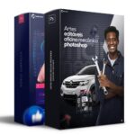 Pack 410 Artes editáveis mecânica Photoshop+Bônus