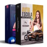 Pack 150 artes editáveis auto escola - Photoshop psd