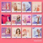 Pack 160 Artes editáveis manicure Photoshop+bônus - Imagem 10