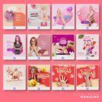 Pack 160 Artes editáveis manicure Photoshop+bônus - Imagem 9