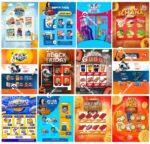 Pack 390 Artes editáveis encarte, cartaz, panfleto  - Photoshop Psd - Imagem 4