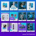 Pack 135 Artes editáveis rádio e podcast - Photoshop psd - Imagem 6