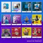 Pack 135 Artes editáveis rádio e podcast - Photoshop psd - Imagem 5