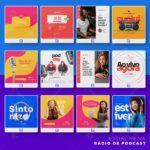 Pack 135 Artes editáveis rádio e podcast - Photoshop psd - Imagem 3