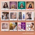Pack 140 Artes editáveis salão de beleza - Photoshop psd - Imagem 6