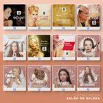 Pack 140 Artes editáveis salão de beleza - Photoshop psd - Imagem 2