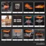 Pack 120 Artes editáveis academia e crossfit Photoshop +legendas - Imagem 5