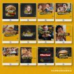 Pack 130 Artes editáveis hamburgueria Photoshop +Legendas - Imagem 10