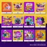 Pack 370 artes editáveis dia das crianças - Photoshop psd - Imagem 2