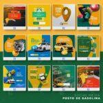 Pack 200 Artes editáveis posto de gasolina Photoshop +Bônus - Imagem 9
