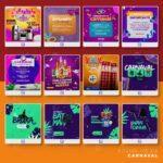pack 290 artes editáveis carnaval - Photoshop psd - Imagem 8