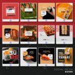 Pack 280 Artes editáveis sushi, comida japonesa Photoshop psd - Imagem 9