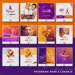 Pack 170 Artes editáveis fevereiro roxo e laranja - Photoshop Psd - Imagem 6