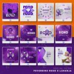 Pack 170 Artes editáveis fevereiro roxo e laranja - Photoshop Psd - Imagem 5