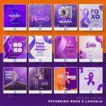 Pack 170 Artes editáveis fevereiro roxo e laranja - Photoshop Psd - Imagem 4