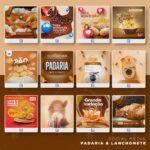 Pack 360 artes editáveis padaria e lanchonete Photoshop psd - Imagem 7