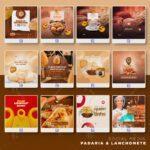 Pack 360 artes editáveis padaria e lanchonete Photoshop psd - Imagem 6