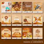 Pack 360 artes editáveis padaria e lanchonete Photoshop psd - Imagem 5