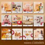 Pack 360 artes editáveis padaria e lanchonete Photoshop psd - Imagem 4
