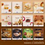 Pack 360 artes editáveis padaria e lanchonete Photoshop psd - Imagem 3