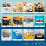 Pack 230 Artes editáveis aniversários de cidades Photohsop - Imagem 5