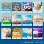 Pack 230 Artes editáveis aniversários de cidades Photohsop - Imagem 4
