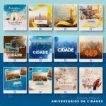 Pack 230 Artes editáveis aniversários de cidades Photohsop - Imagem 2