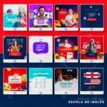 Pack 50 artes editáveis escola de inglês - Photoshop psd - Imagem 4