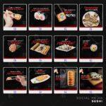 Pack 50 Artes editáveis sushi Photoshop +legendas - Imagem 6