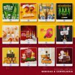 Pack 560 Artes editáveis bebidas, cervejaria, bares Photoshop - Imagem 9