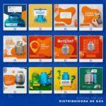 Pack 170 artes editáveis distribuidora de gás e água Photoshop - Imagem 7
