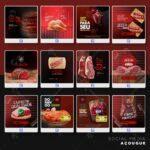 Pack 120artes editáveis açougue Photoshop psd - Imagem 7