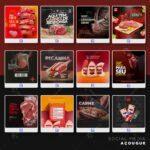 Pack 120artes editáveis açougue Photoshop psd - Imagem 2