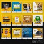 Pack 150 artes editáveis auto escola - Photoshop psd - Imagem 8