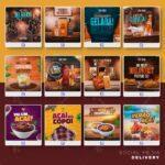 Pack 140 Artes editáveis delivery - Photoshop psd - Imagem 3