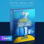 Pack 40 Artes editáveis no canva - Distribuidora de Água e Gás +Stories