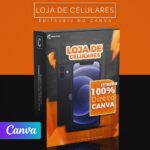 Pack 40 Artes editáveis no canva - Loja de celular+Stories