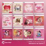 Pack 50 Artes editáveis no canva - Dia dos Namorados +Stories - Imagem 4