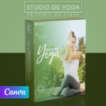 Pack 60 Artes editáveis no canva - Studio de Yoga +Stories