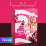 Pack 80 Artes editáveis no canva - Açaí +Stories