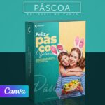 Pack 90 Artes editáveis no canva - Páscoa +Stories