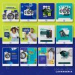 Pack 40 Artes editáveis lavanderia - Photoshop psd - Imagem 3