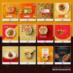 Pack 260 Artes editáveis restaurante - Photoshop psd - Imagem 9