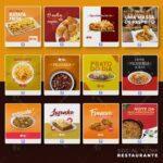 Pack 260 Artes editáveis restaurante - Photoshop psd - Imagem 6